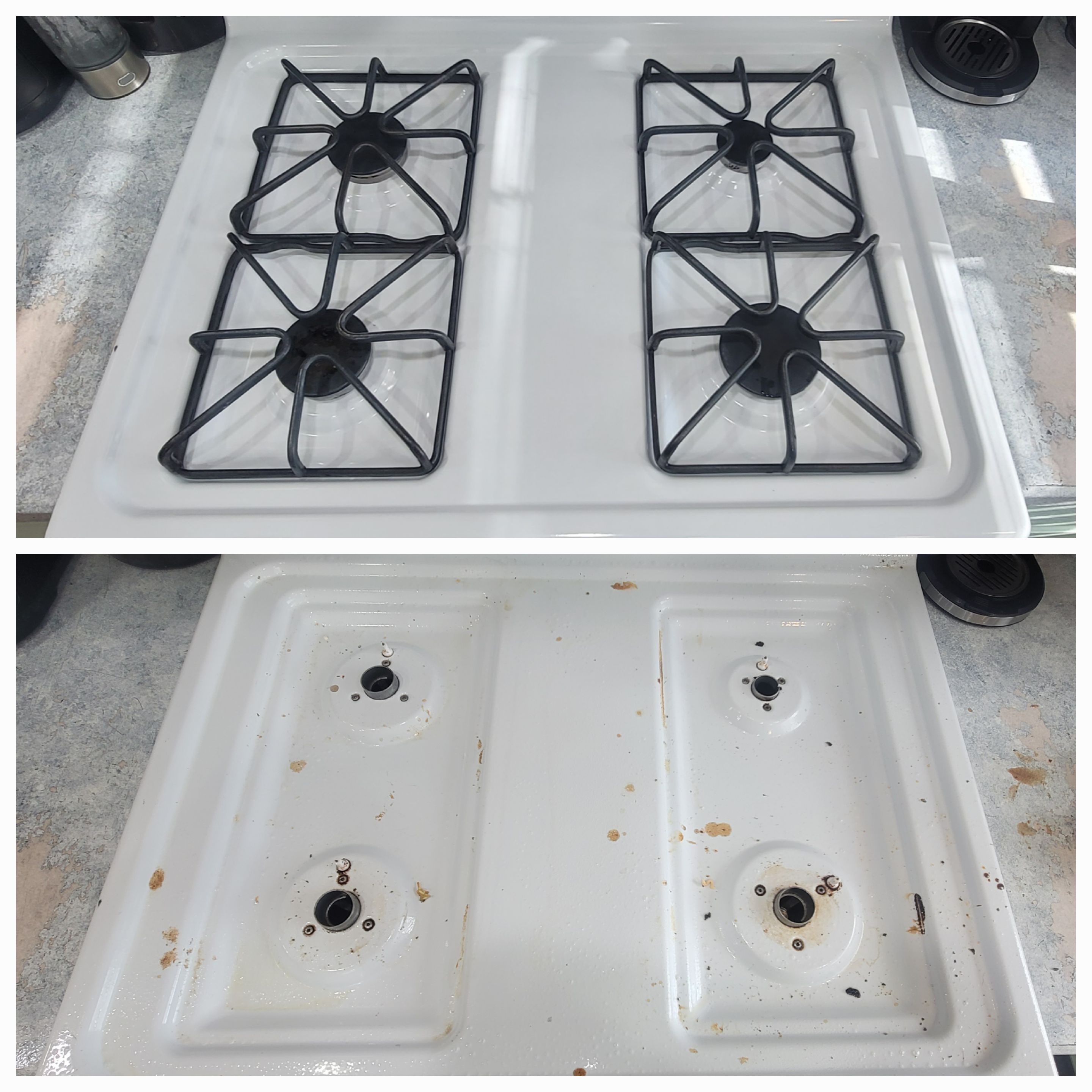 Stove Top Before and After